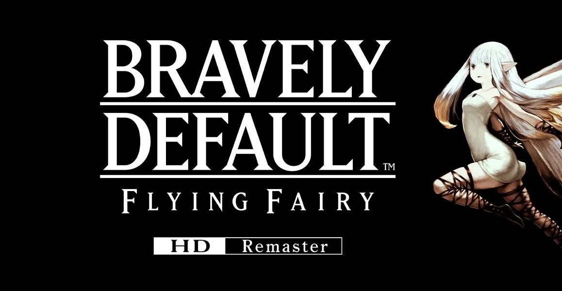 The title card for Bravely Default: Flying Fairy HD Remaster, featuring a winged fairy character.